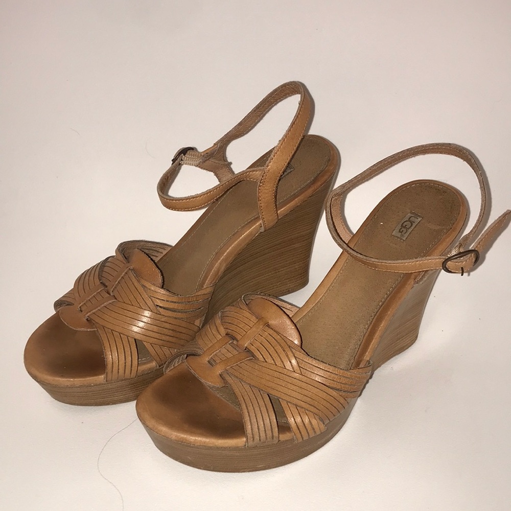 UGGs leather wedge sandals